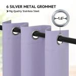 COSVIYA Curtains 63 inch Length Grommet Room Darkening,Thick Polyester Light Blocking Insulated Thermal Lilac Curtain Drapes for Bedroom/Living Room,2 Panels,42x63 inches