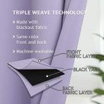 COSVIYA Curtains 63 inch Length Grommet Room Darkening,Thick Polyester Light Blocking Insulated Thermal Lilac Curtain Drapes for Bedroom/Living Room,2 Panels,42x63 inches