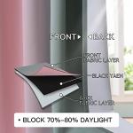 COSVIYA Ombre Room Darkening Pink and Grey Curtains 63 inches Length for Girls Bedroom, Light Blocking 2 Tone Reversible Rod Pocket Gradient Window Drapes for Living Room,2 Panels, 52 inches Wide
