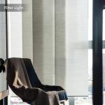 GoDear Design Adjustable Vertical Blinds, Panel Track Blinds, Sliding Glass Door Blinds, Closet Doors, Room Dividers, Extendable Track from 45.8" to 86" W, Trimmable Panel Curtains Up to 96" H, Marble