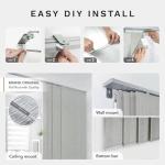 GoDear Design Adjustable Vertical Blinds, Panel Track Blinds, Sliding Glass Door Blinds, Closet Doors, Room Dividers, Extendable Track from 45.8" to 86" W, Trimmable Panel Curtains Up to 96" H, Marble