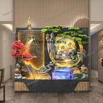 Water curtain wall flowing water ornament office hotel living room courtyard fountain large entrance decoration landscaping