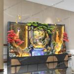 Water curtain wall flowing water ornament office hotel living room courtyard fountain large entrance decoration landscaping