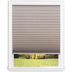 Redi Shade No Tools Easy Lift Trim-at-Home Cordless Pleated Light Blocking Fabric Shade Natural, 30" W x 64" L, (Fits windows 19 in - 30 in)