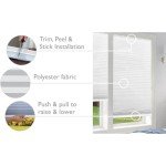 Redi Shade No Tools Easy Lift Trim-at-Home Cordless Pleated Light Blocking Fabric Shade Natural, 30" W x 64" L, (Fits windows 19 in - 30 in)