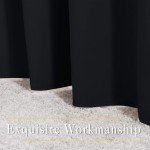 NICETOWN Black Blackout Curtains for Bedroom 84 inches Long - Light Reducing Thermal Insulated Solid Grommet Curtains/Panels/Drapes for Living Room (Set of 2, W52 x L84)