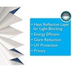 Redi Shade No Tools Easy Lift Trim-at-Home Cordless Pleated Light Blocking Fabric Shade Natural, 30" W x 64" L, (Fits windows 19 in - 30 in)