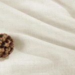 Joydeco Linen Curtains 2 Panel Set,Light Filtering, Ivory on Linen Curtains 96 Inch Curtains for Living Room, Cream Drapes 96 Inches Long Rod Pocket Back Tab Curtains (96" L x 52" W)