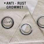 H.VERSAILTEX Linen Blackout Curtains 96 Inches Long, 100% Absolutely Blackout Elegant Curtains for Bedroom, Thermal Insulated Linen Drapes Grommet Curtains with White Liner, 2 Panels, Natural