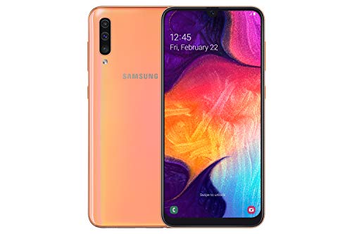 Samsung Galaxy A50 128GB 6.4-Inch FHD+ Android Dual-SIM Smartphone - Coral (UK Version)