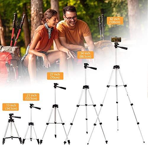 42" Mobile Phone Tripod Stand for iPhone/Android with Remote