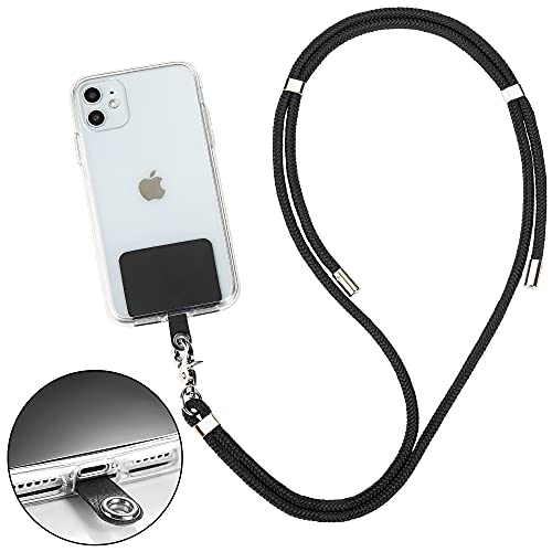 Tmate Phone Lanyard - Adjustable Strap Holder for Cell Phone for Around the Neck Crossbody Carrier Necklace Leash Tether Bag Back Pouch Purse over Neck for iPhone Android Case Accessory Charm