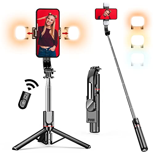 Extra Long Selfie Stick Tripod with Fill Lights