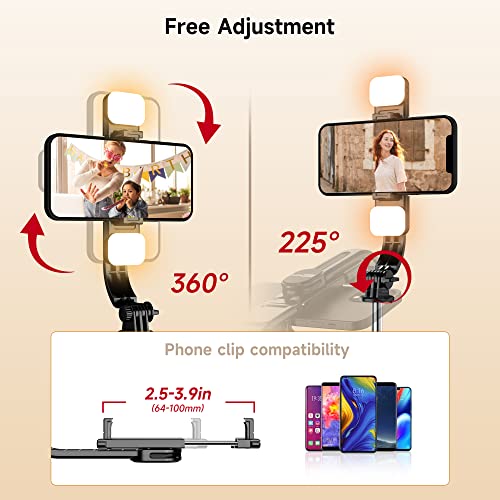 Extra Long Selfie Stick Tripod with Fill Lights