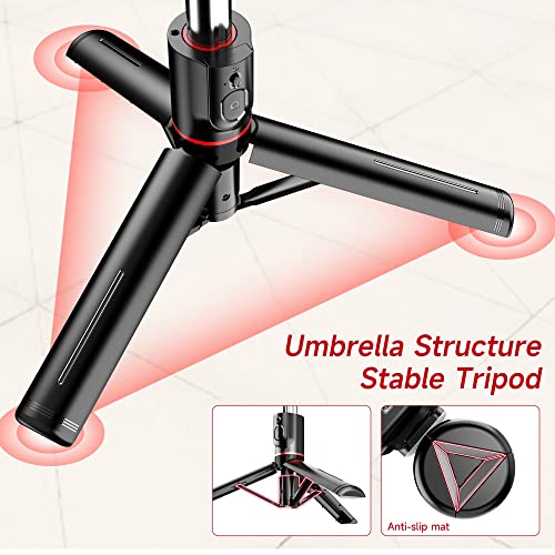 Extra Long Selfie Stick Tripod with Fill Lights