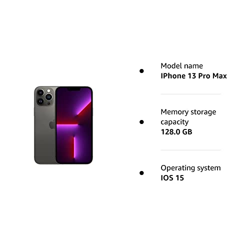 Apple iPhone 13 Pro Max, 128GB, Graphite (Renewed)