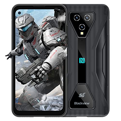 5G Rugged Phone, Blackview BL5000 Dimensity 700 Octa-Core Pro Gaming System, 8GB+128GB, 1080*2300 6.36’’ FHD+, 16MP+12MP, 30W Fast Charging, Android Rugged Phone, 5G Dual SIM, Fingerprint, NFC - Black