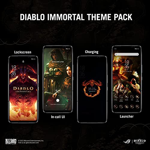 ASUS ROG6 Diablo - Gaming Phone 16GB RAM, 512GB Storage - Black, AI2201-6B084EU - 90AI00B9-M002Z0