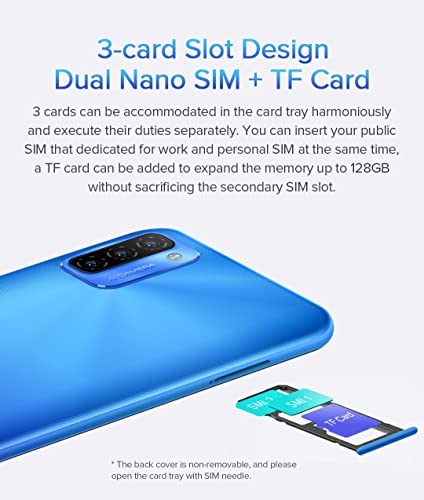 Ulefone NOTE 12P Mobile Phone Unlocked, 7700mAh Massive Battery DUAL SIM-Free Smartphone 4G, 6.82'' HD+ screen, 4GB + 64GB, 3-Card Slot Design, Android 11, 13MP Triple Camera, GPS Face Unlock Red