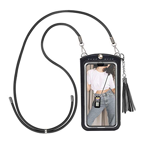 takyu Compact Crossbody Phone Wallet Purse, Black