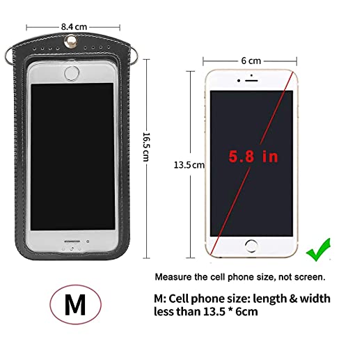 takyu Compact Crossbody Phone Wallet Purse, Black