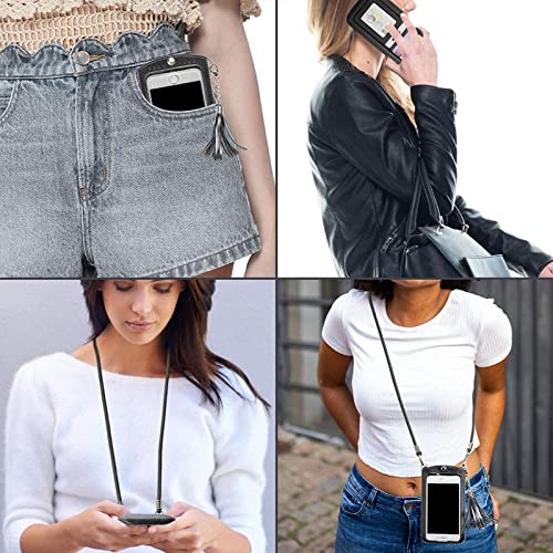 takyu Compact Crossbody Phone Wallet Purse, Black