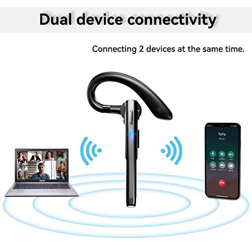 Bluetooth Headset with Noise-Canceling Mic - iPhone/Android Compatible
