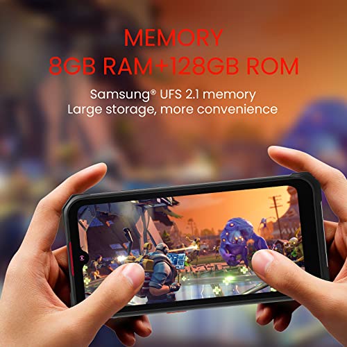HOTWAV Cyber 9 Pro Outdoor Unlocked Smartphone, 8G + 128GB Android 11 IP68/IP69K Waterproof Robust Mobile Phone, 7500mAh Battery, 6.3 Inch 48MP Triple Camera 4G Smartphone (Gray)