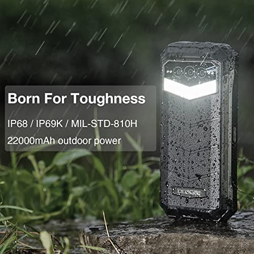 DOOGEE S100 PRO (2023) Rugged Smartphone Android 12, 22000mAh, 20GB+256GB/TF 2TB Rugged Phone, 3W Camping Lights, 6.58''FHD+ 120Hz Display, 108MP AI Triple Camera, Dual SIM IP68 Waterproof Phones, NFC