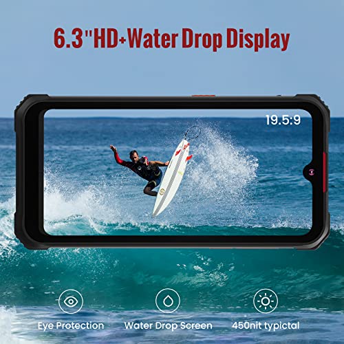 HOTWAV Cyber 9 Pro Outdoor Unlocked Smartphone, 8G + 128GB Android 11 IP68/IP69K Waterproof Robust Mobile Phone, 7500mAh Battery, 6.3 Inch 48MP Triple Camera 4G Smartphone (Gray)