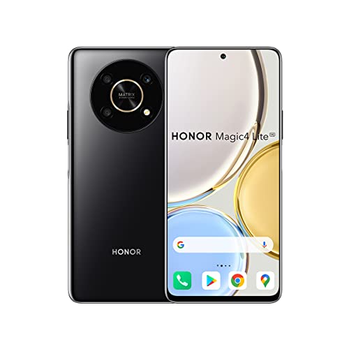 HONOR Magic4 Lite 5G Smartphone 6 + 128 GB Android 11 Mobile Phone with 48 MP Camera, 6,81” 120Hz LCD, Snapdragon 695, 66W Fast Charging with 4800mAh Battery（2 Year Warranty)