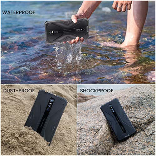 HOTWAV Cyber 9 Pro Outdoor Unlocked Smartphone, 8G + 128GB Android 11 IP68/IP69K Waterproof Robust Mobile Phone, 7500mAh Battery, 6.3 Inch 48MP Triple Camera 4G Smartphone (Gray)