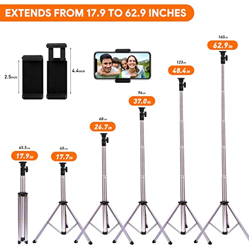 Uveegoo Selfie Stick Tripod, 63 inches - Pink