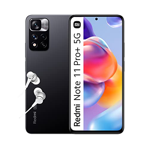 Xiaomi Redmi Note 11 Pro+ 5G - 6+128GB, 6.67” 120Hz FHD+ AMOLED DotDisplay, MediaTek Dimensity 920, 108MP pro-grade camera, 120W HyperCharge, Graphite Gray (UK Version + 2 Years Warranty)