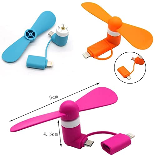 Mini Cell Phone Fan - Colorful & Powerful