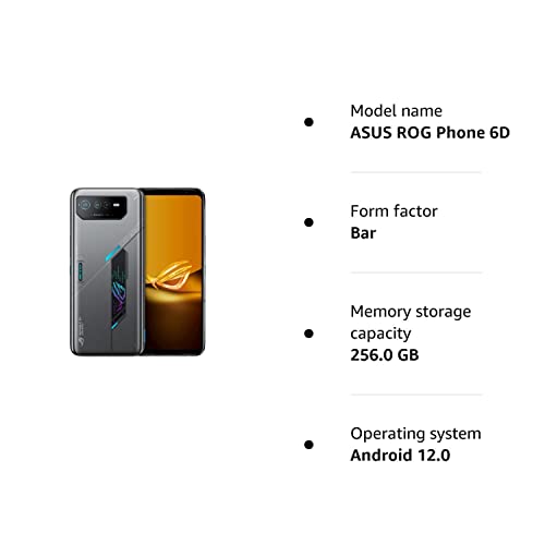 ASUS ROG Phone 6D 12GB RAM, 256GB Storage. 6.78" 20.4:9 (2448 x 1080) 165Hz / 1ms Samsung AMOLED, Android 12 - AI2203-4E011EU - 90AI00D2-M000F0