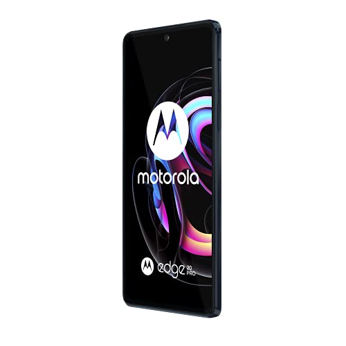 Motorola Edge 20 Pro, 6.7 Inch 144Hz HDR10+ OLED, Qualcomm Snapdragon 870, TurboPower, 108MP Camera, 50x Super Zoom, 4500 mAH Battery, Dual SIM, 256GB, Android 11, Midnight Blue