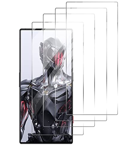 GIOPUEY [4 Pack Screen Protector Compatible with Nubia Red Magic 8 Pro/Pro+, High Transmittance Glass, Scratch Resistant, Case Friendly, OilProof, Tempered Glass for Nubia Red Magic 8 Pro/Pro+
