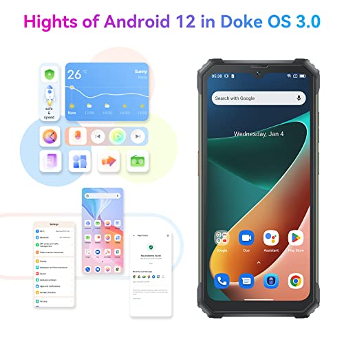 OSCAL S80 Rugged Smartphone 10GB RAM+128GB ROM/SD-1TB Android 12 Outdoor Mobile Phone 6.58'' FHD+ Screen Panoramic 12MP+8MP 13000mAh 33W Charger Dual SIM 4G+5G Wi-FI OTC/Compass/Touch&Face ID/GPS/NFC