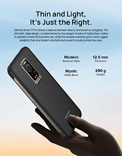 Ulefone Power Armor 17 PRO Rugged Smartphone, 108MP Triple Camera(Night Vision), Helio G99 8GB+256GB, 6.58'' 120Hz FHD+ Display, IP68 Waterproof Android 12 Phone, 3 Card Slot, Wireless Charge GPS NFC