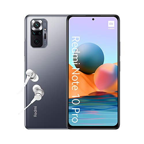 Xiaomi Redmi Note 10 Pro - Smartphone 6+128 GB, 6.67 Inch 120Hz AMOLED DotDisplay, Snapdragon 732G, 108MP Quad Camera, 5020mAh, Onyx Gray (UK Version + 2 Years Warranty)