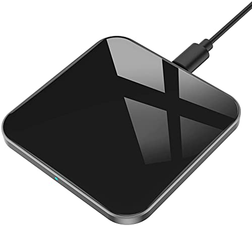 AGPTEK Wireless Charger, Qi-Certified 15W Max Fast Wireless Charging Pad for iPhone 14/13/12/12 Pro/11/11 Pro Max/XS Max/XR/XS/X/8, for Samsung Galaxy S22/S20/S10, AirPods Pro, Black (No AC Adapter)