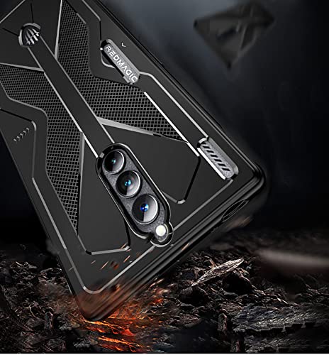 GIOPUEY Case Compatible with Nuba Red Magic 8 Pro/Pro+, TPU Flexible Material Ultra-thin Cover, Anti-Fingerprint Slim Fit Phone Case [Wear Resistant] [Slip-Resistant] - Navy Blue