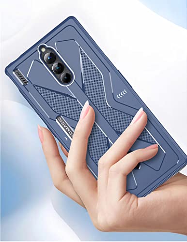 GIOPUEY Case Compatible with Nuba Red Magic 8 Pro/Pro+, TPU Flexible Material Ultra-thin Cover, Anti-Fingerprint Slim Fit Phone Case [Wear Resistant] [Slip-Resistant] - Navy Blue