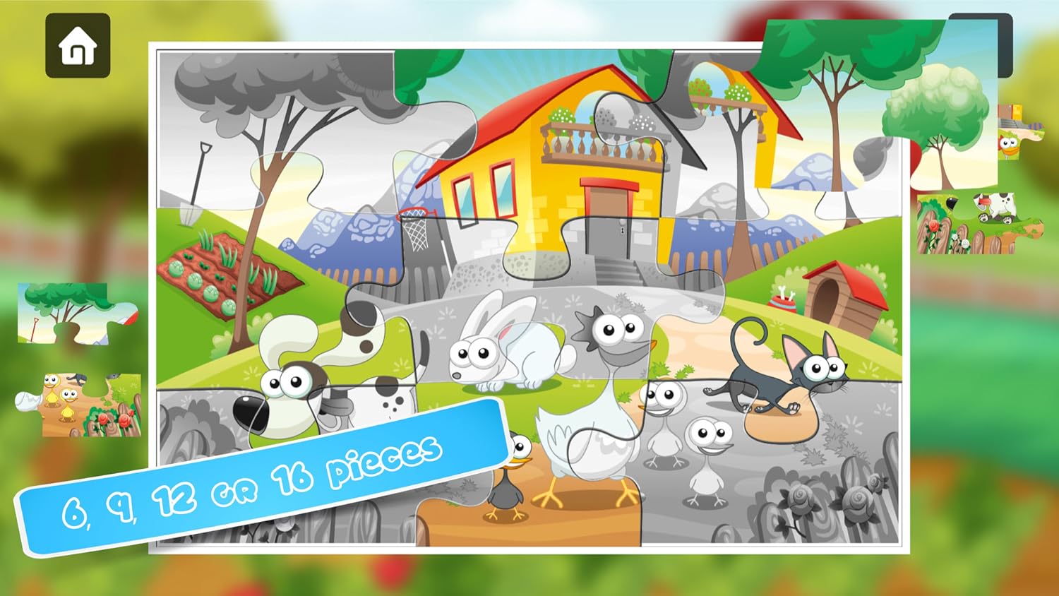 Farm Animal Games - Adorable family Jigsaw Puzzles for Kids, boys, girls and preschool toddlers