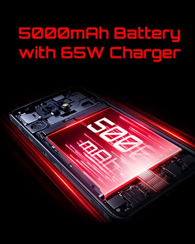 REDMAGIC 7 Pro 120Hz Gaming Phone, 5G Android Smartphone, 16GB RAM+256GB ROM, Snapdragon 8 Gen 1, 6.8" Full Screen, 5000mAh, 64MP Camera, Dual-Sim, NFC, Unlocked Mobile Phone Black (No UK Charger)