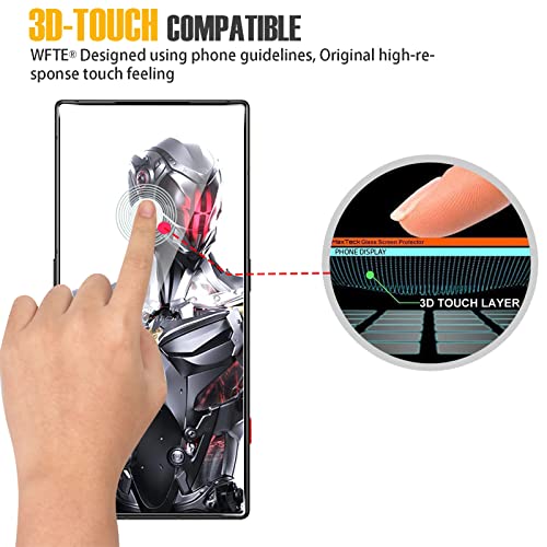 WFTE [2-Pack Screen Protector for Red Magic 8 Pro,Anti-Scratch,High Transparency,Anti-fingerprint,Bubble-Free,Dust-Free Premium Screen Protector Tempered Glass For Red Magic 8 Pro