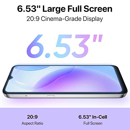 UMIDIGI A11S Mobile Phones (2023), Android 11 Smartphone SIM Free Unlocked,5150mAh Battery,6.52”HD+Screen 32GB RAM/256GB Extension,16+8MP Camera 4G Dual SIM 3-Card Slots Face ID,UK Version(Black)