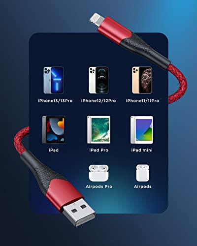 iPhone Charger Cable 1m Fast Charge, 3Pack 1M iPhone Charging Cables MFi Certified Lightning Cable Braided USB iPhone Charger Lead Cable for iPhone 13 12 11 Pro Max 12 mini XR XS 8 7 Plus 6s 6 SE,iPad