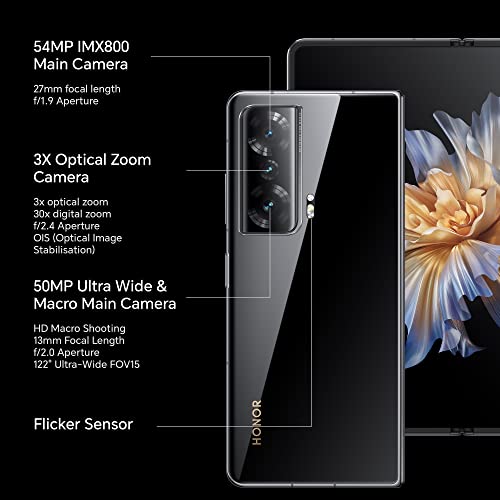 HONOR Magic Vs, 5G Mobile Phone, Folding Smartphone, 512GB 12GB RAM, Dual SIM (Black)